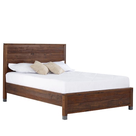 Daphnes Dinnette Baja Platform Queen Size Bed Walnut - 50 x 85 x 66.5 in. DA2827352